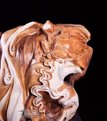 崖柏工藝品《御龍達(dá)摩》太行旋轉(zhuǎn)造型完美絕世孤品